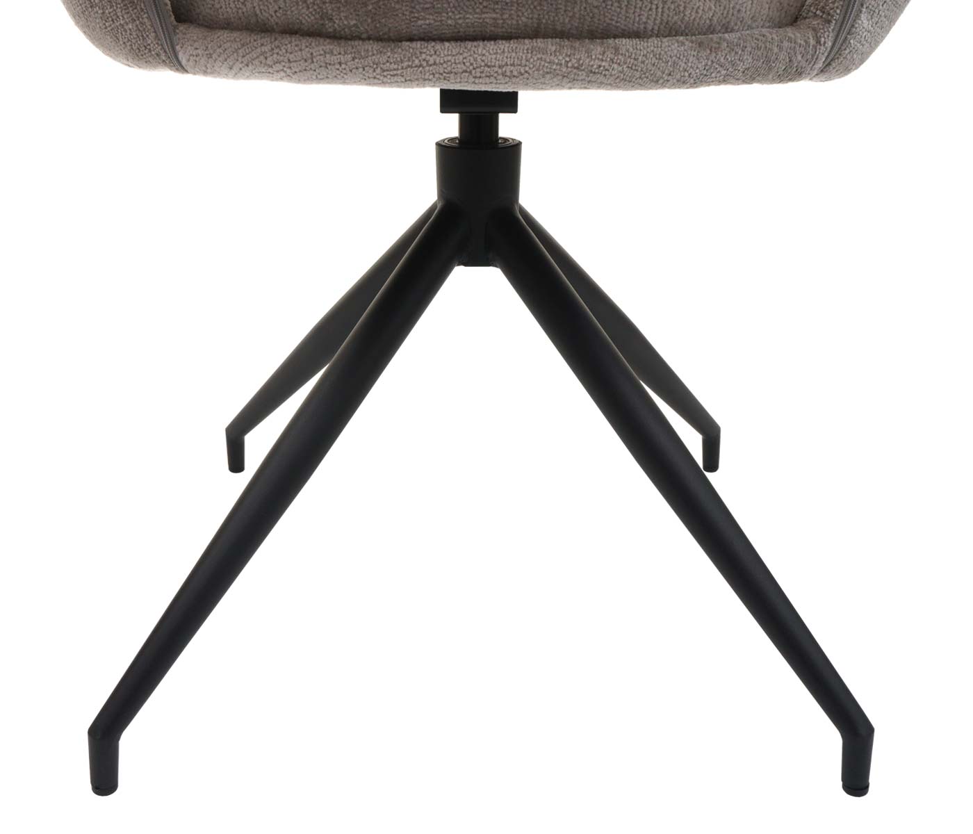 Cosmo Casa - Set van 6 Eetkamerstoelen - Keukenstoelen met Armleuning - Draaibaar met Automatische Positie - Metaaltextiel - Taupe