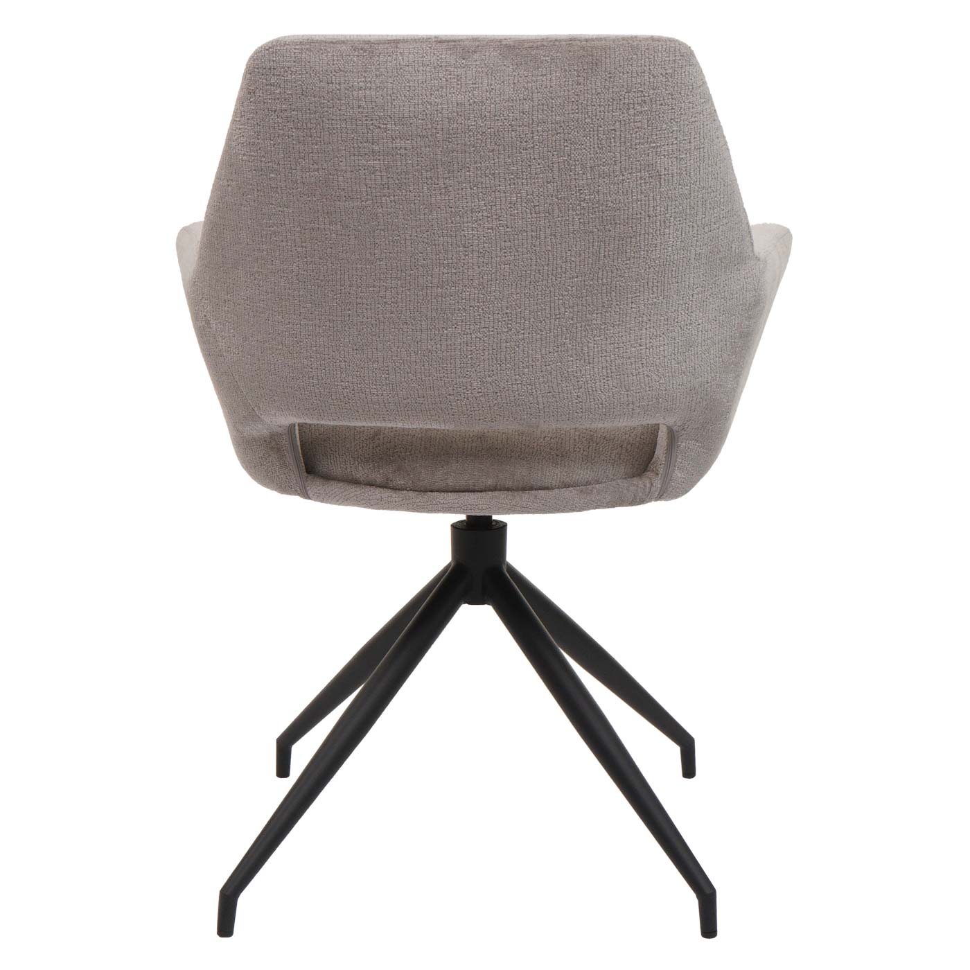 Cosmo Casa - Set van 6 Eetkamerstoelen - Keukenstoelen met Armleuning - Draaibaar met Automatische Positie - Metaaltextiel - Taupe