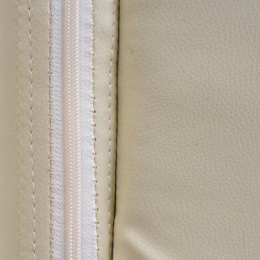 Cosmo Casa - Set van 6 Orlando Eetkamerstoelen - Armleuningen - Kunstleer & Metaal - Crème