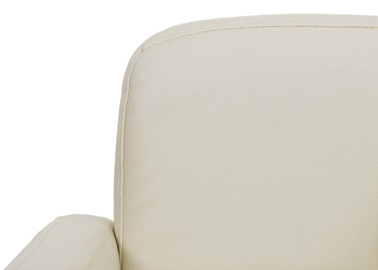 Cosmo Casa - Set van 6 Orlando Eetkamerstoelen - Armleuningen - Kunstleer & Metaal - Crème