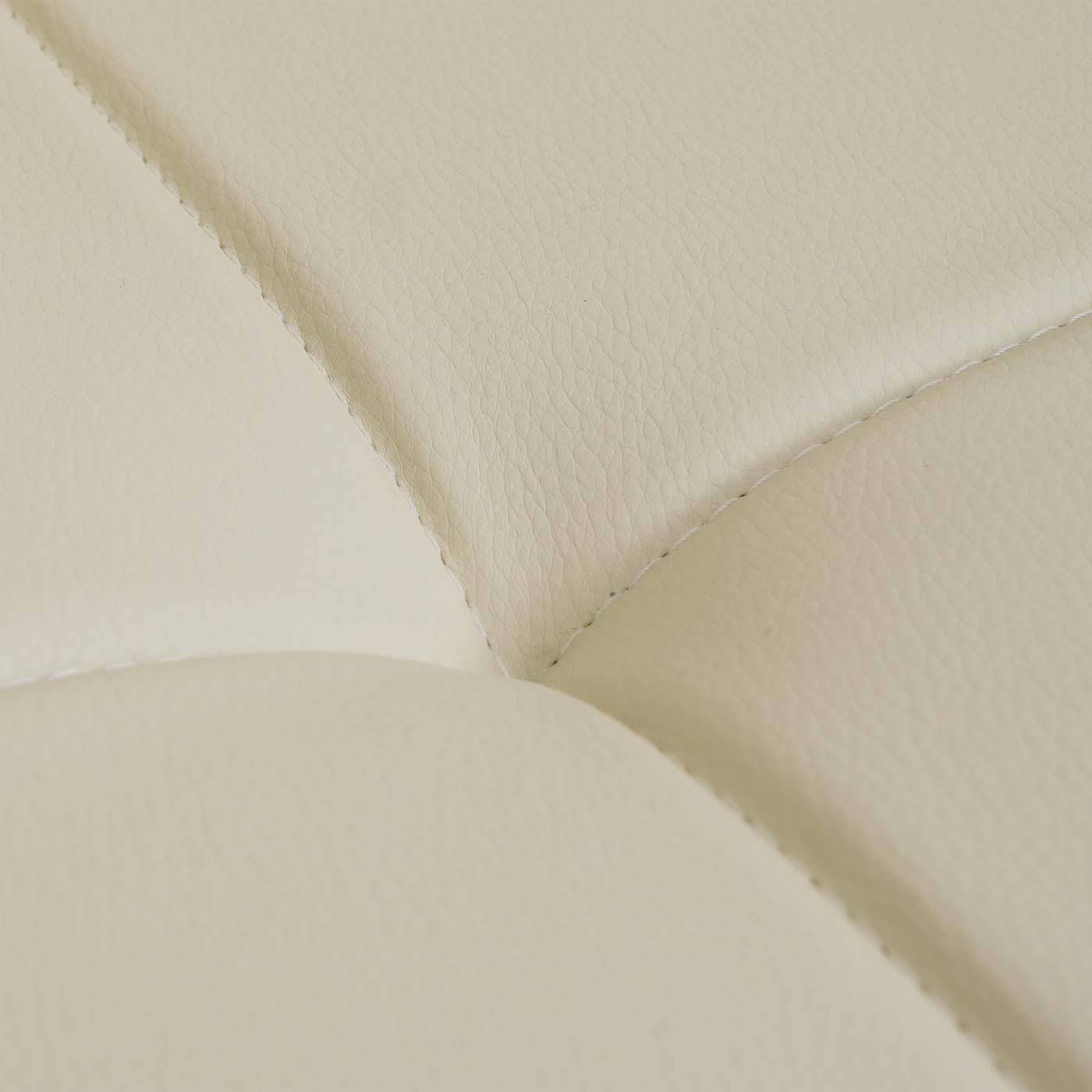 Cosmo Casa - Set van 6 Orlando Eetkamerstoelen - Armleuningen - Kunstleer & Metaal - Crème