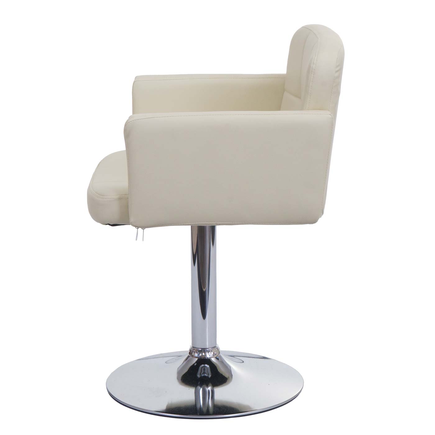 Cosmo Casa - Set van 6 Orlando Eetkamerstoelen - Armleuningen - Kunstleer & Metaal - Crème