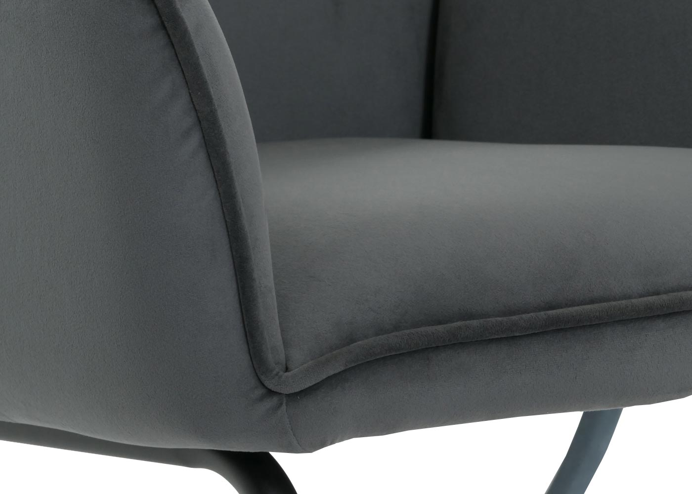 Cosmo Casa - Set van 6 Sledestoelen - Eetkamerstoelen - Keukenstoelen - Textiel - Donkergrijs