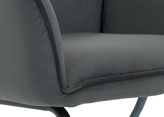 Cosmo Casa - Set van 6 Sledestoelen - Eetkamerstoelen - Keukenstoelen - Textiel - Donkergrijs