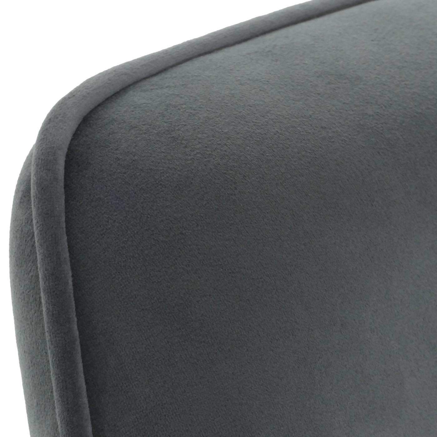 Cosmo Casa - Set van 6 Sledestoelen - Eetkamerstoelen - Keukenstoelen - Textiel - Donkergrijs