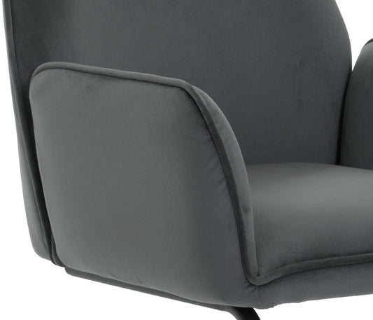 Cosmo Casa - Set van 6 Sledestoelen - Eetkamerstoelen - Keukenstoelen - Textiel - Donkergrijs