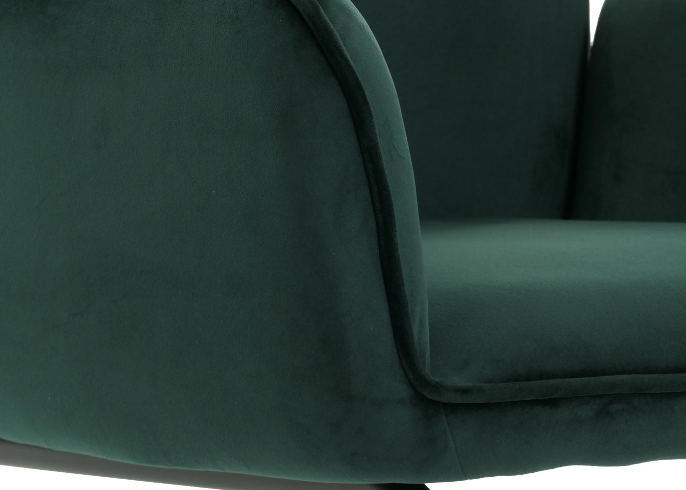 Cosmo Casa - Set van 6 Sledestoelen - Eetkamerstoelen - Keukenstoelen - Textiel - Groen