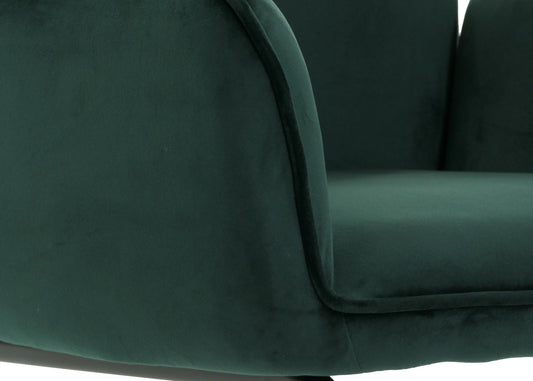 Cosmo Casa - Set van 6 Sledestoelen - Eetkamerstoelen - Keukenstoelen - Textiel - Groen