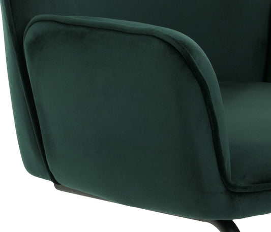 Cosmo Casa - Set van 6 Sledestoelen - Eetkamerstoelen - Keukenstoelen - Textiel - Groen