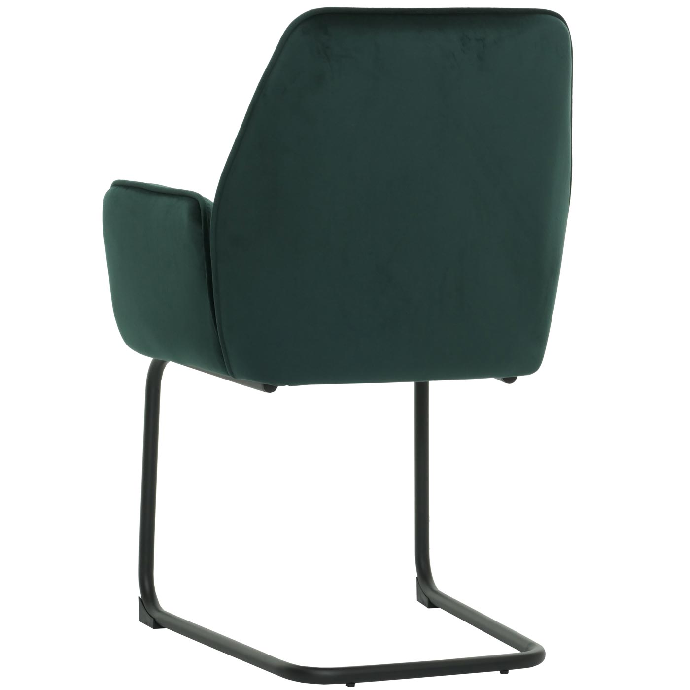 Cosmo Casa - Set van 6 Sledestoelen - Eetkamerstoelen - Keukenstoelen - Textiel - Groen