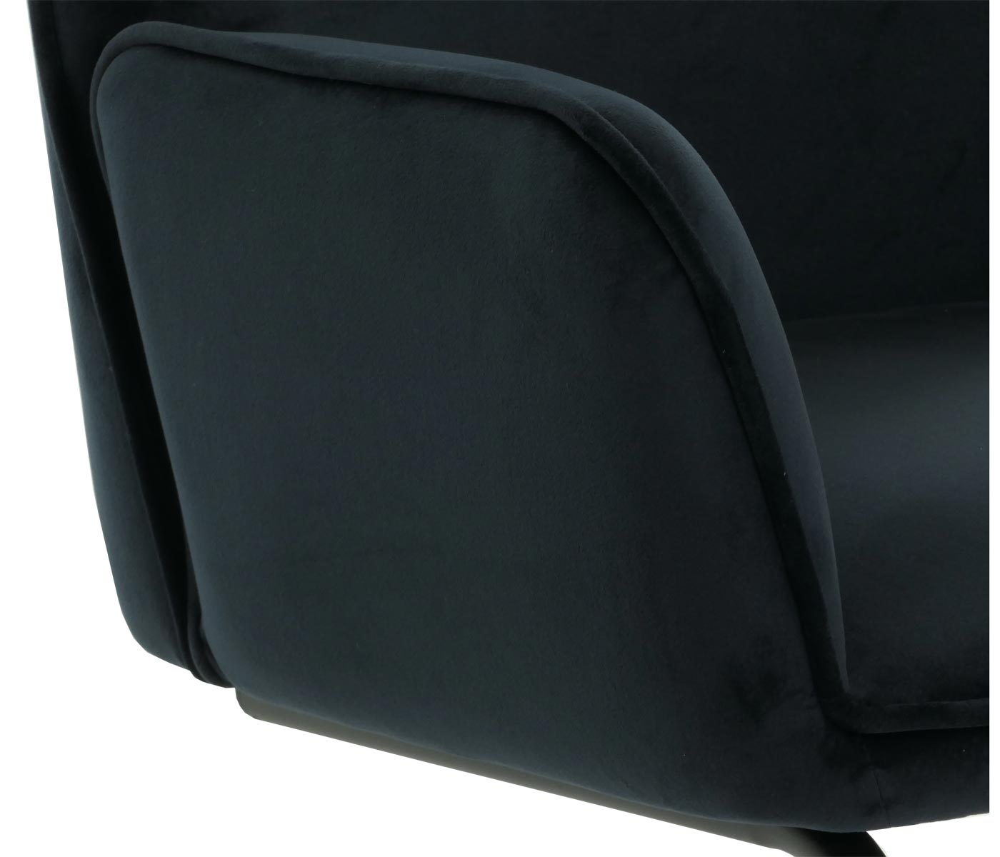 Cosmo Casa - Set van 6 Sledestoelen - Eetkamerstoelen - Keukenstoelen - Textiel - Antracietblauw