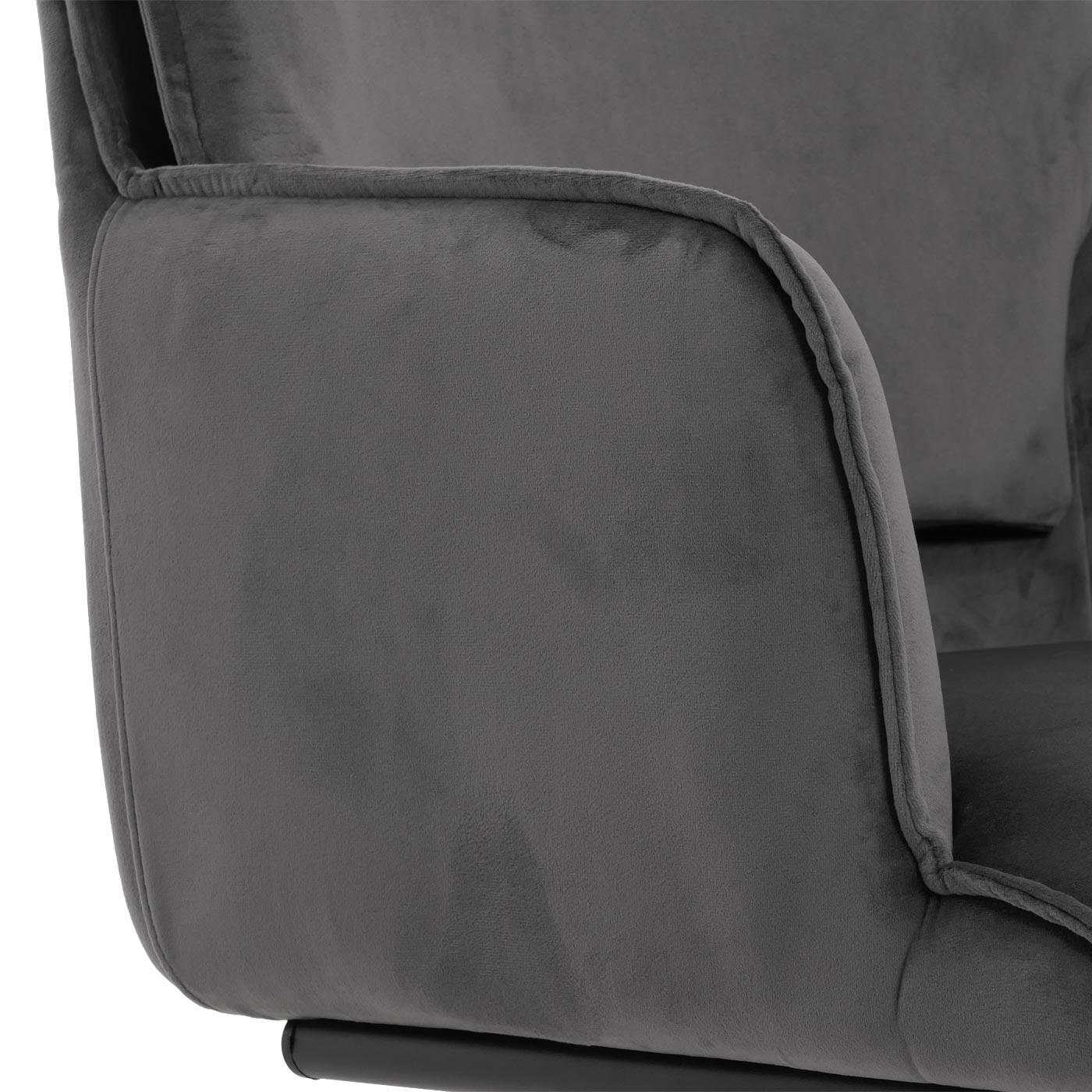 Cosmo Casa - Set van 6 Sledestoelen - Textiel - Donkergrijs