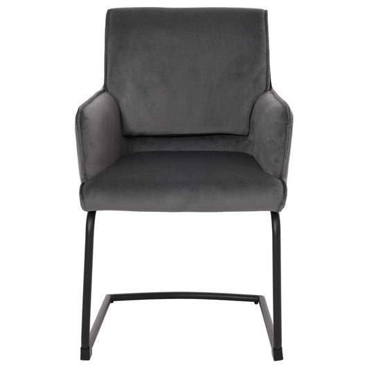 Cosmo Casa - Set van 6 Sledestoelen - Textiel - Donkergrijs