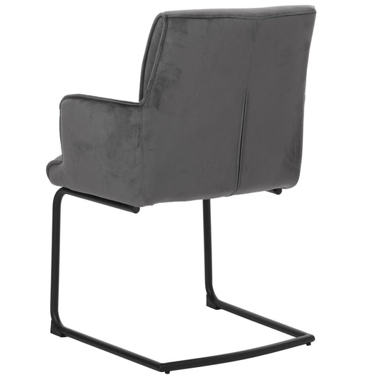 Cosmo Casa - Set van 6 Sledestoelen - Textiel - Donkergrijs