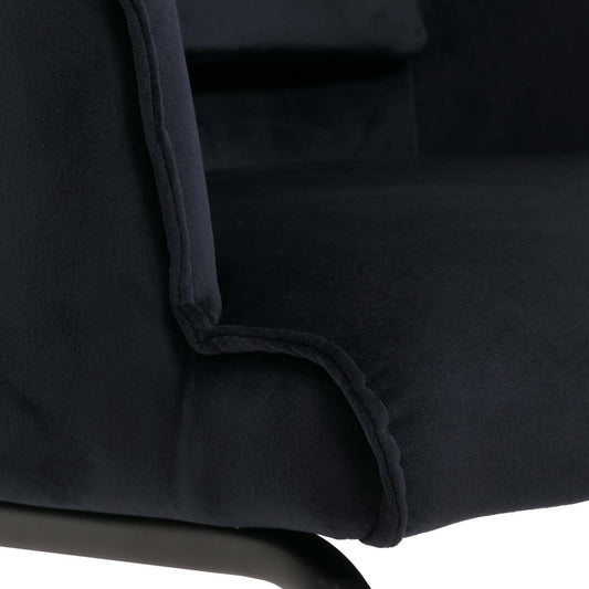 Cosmo Casa - Set van 6 Sledestoelen - Textiel - Antracietblauw