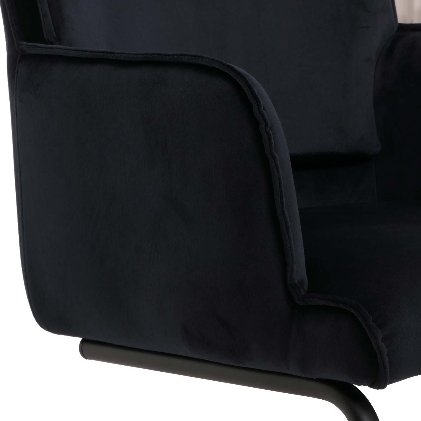 Cosmo Casa - Set van 6 Sledestoelen - Textiel - Antracietblauw