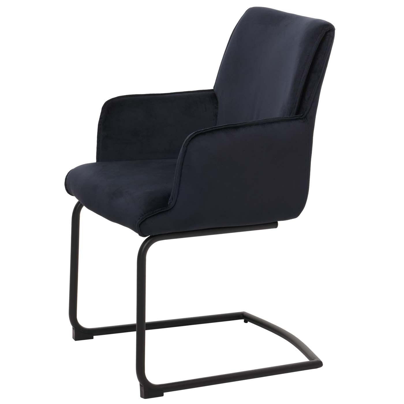 Cosmo Casa - Set van 6 Sledestoelen - Textiel - Antracietblauw