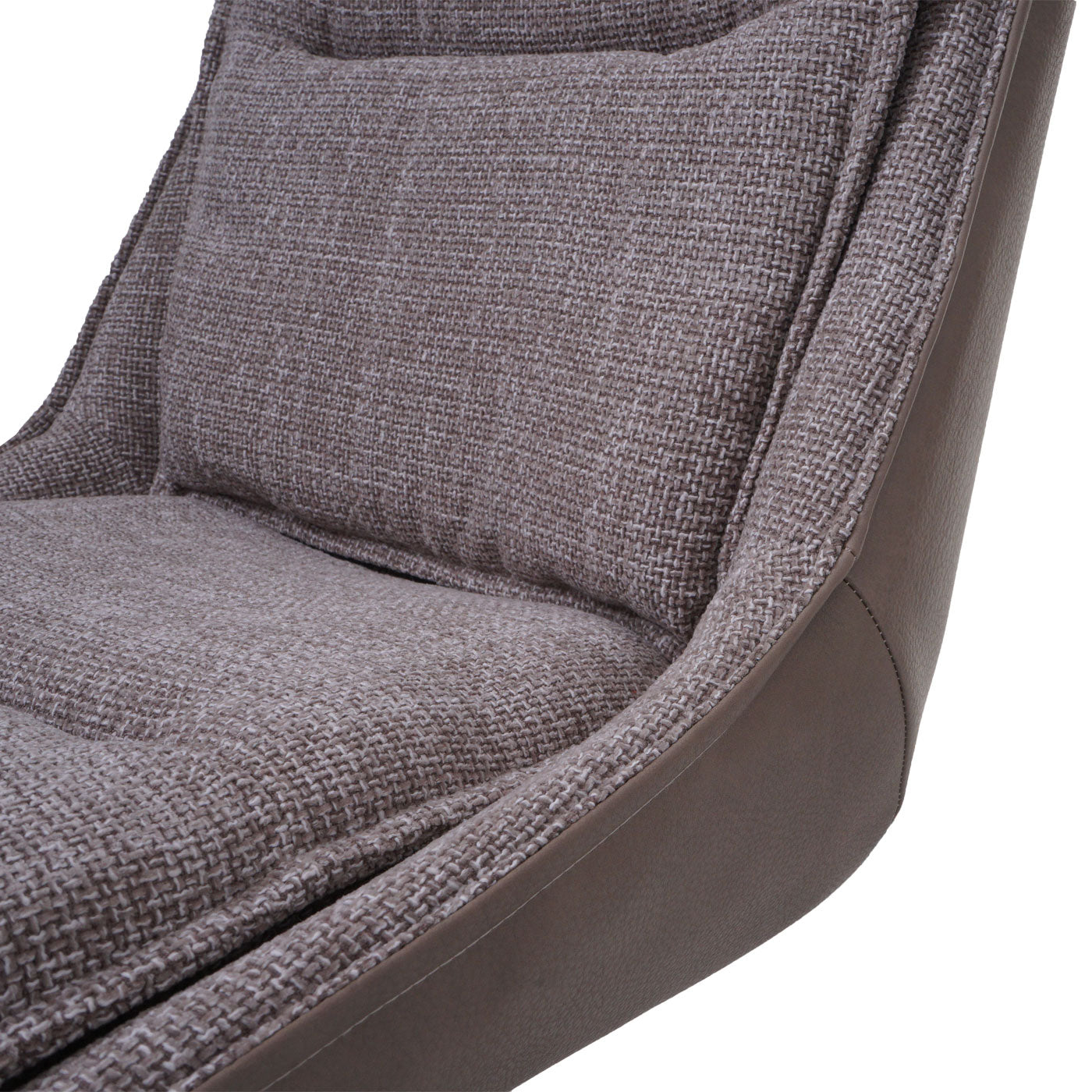 Cosmo Casa - Set van 6 Eetkamerstoelen - Keukenstoel - Draaibaar met Auto-Return - Textiel - Beige