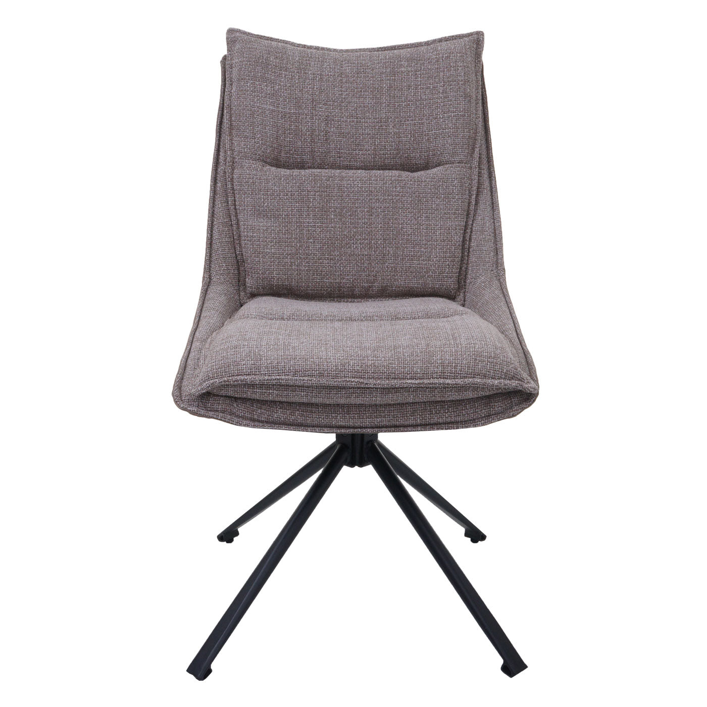 Cosmo Casa - Set van 6 Eetkamerstoelen - Keukenstoel - Draaibaar met Auto-Return - Textiel - Beige