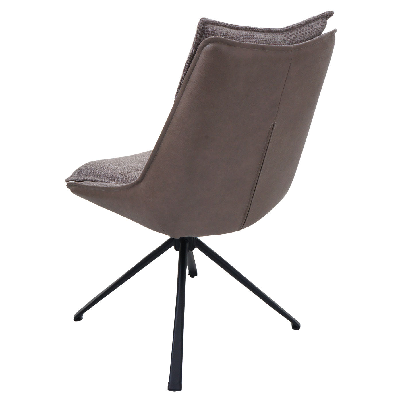 Cosmo Casa - Set van 6 Eetkamerstoelen - Keukenstoel - Draaibaar met Auto-Return - Textiel - Beige