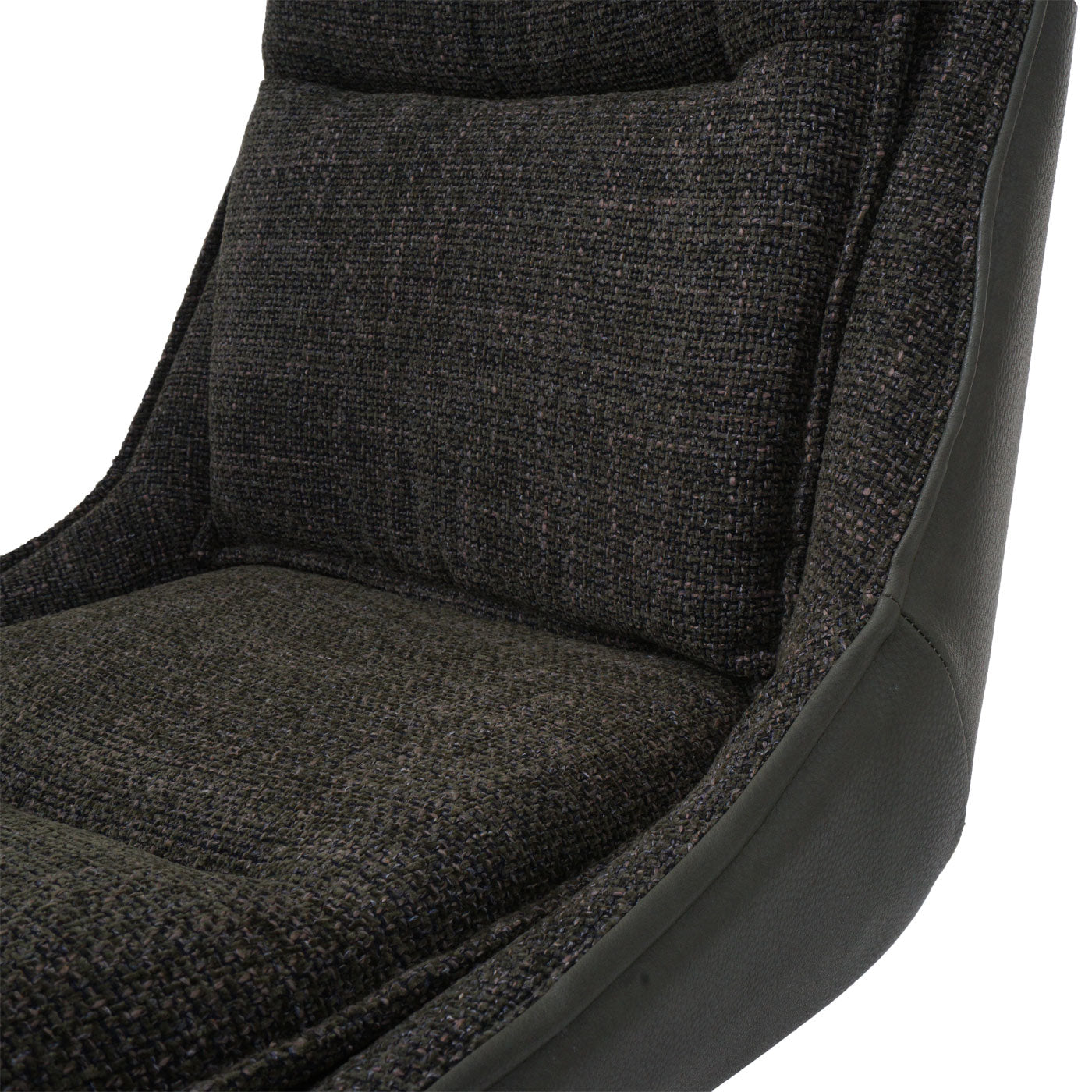 Cosmo Casa - Set van 6 Eetkamerstoelen - Keukenstoel - Draaibaar met Auto-Return - Textiel - Groen