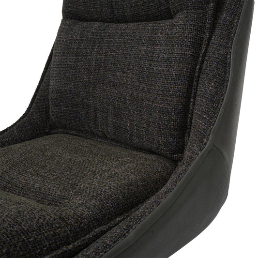 Cosmo Casa - Set van 6 Eetkamerstoelen - Keukenstoel - Draaibaar met Auto-Return - Textiel - Groen