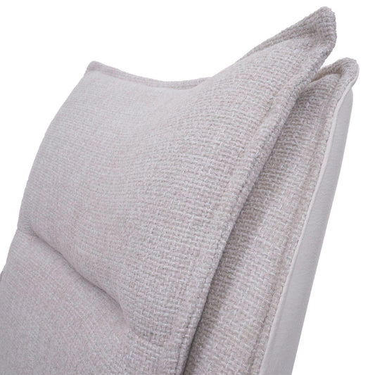 Cosmo Casa - Set van 6 Eetkamerstoelen - Keukenstoel - Draaibaar met Auto-Return - Textiel - Crèmebeige