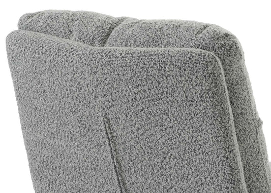 Cosmo Casa - Set van 6 Eetkamerstoelen - Keukenstoelen - Draaibaar - Automatische Positionering - Bouclé Stof - Lichtgrijs