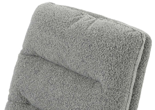 Cosmo Casa - Set van 6 Eetkamerstoelen - Keukenstoelen - Draaibaar - Automatische Positionering - Bouclé Stof - Lichtgrijs