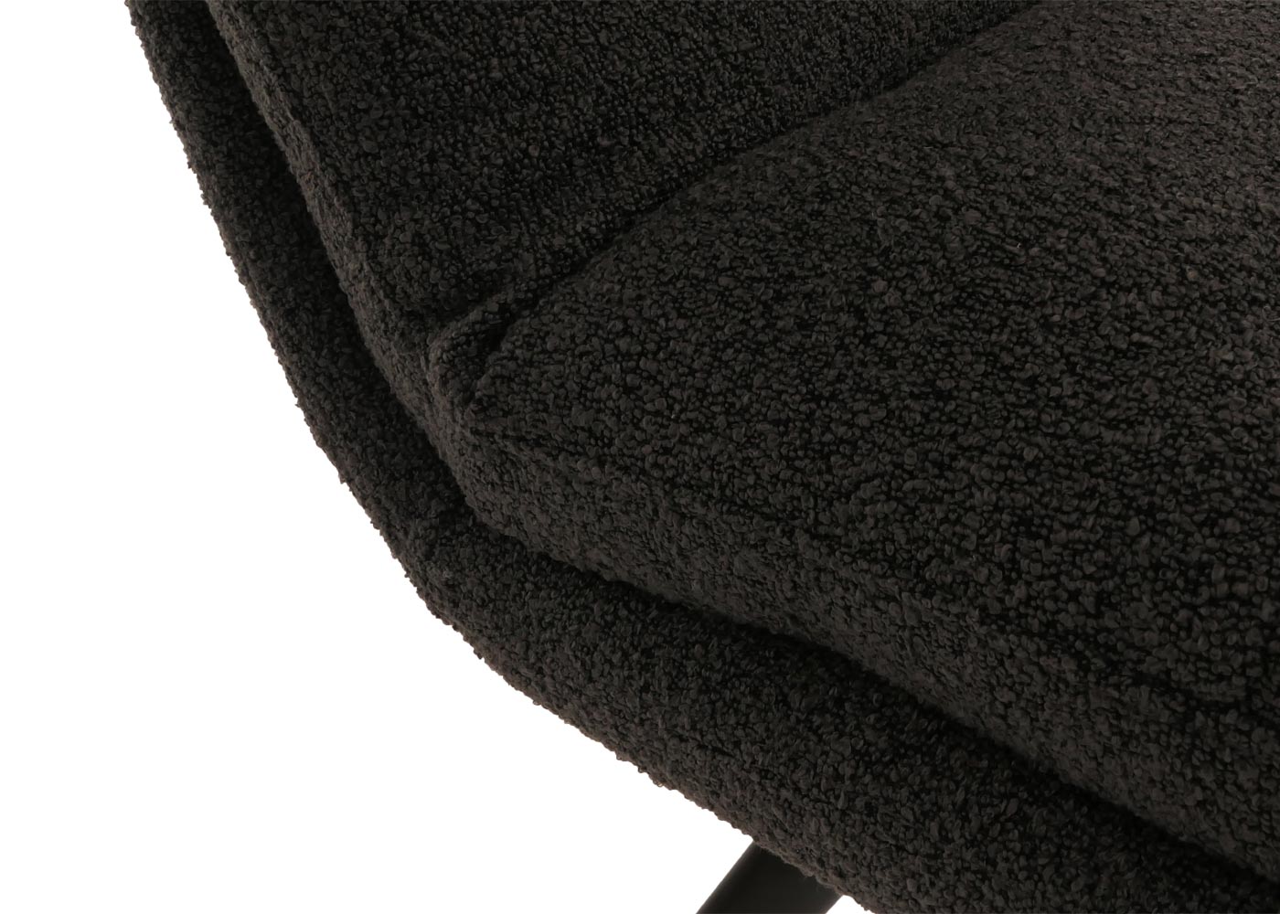 Cosmo Casa - Set van 6 Eetkamerstoelen - Draaibaar Auto-positie - Bouclé Stof - Donkergrijs