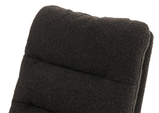 Cosmo Casa - Set van 6 Eetkamerstoelen - Draaibaar Auto-positie - Bouclé Stof - Donkergrijs