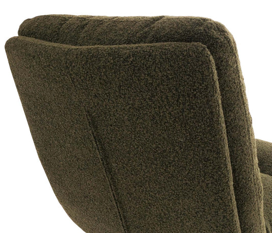 Cosmo Casa - Set van 6 Eetkamerstoelen - Draaibaar Auto-positie - Bouclé Stof - Groen