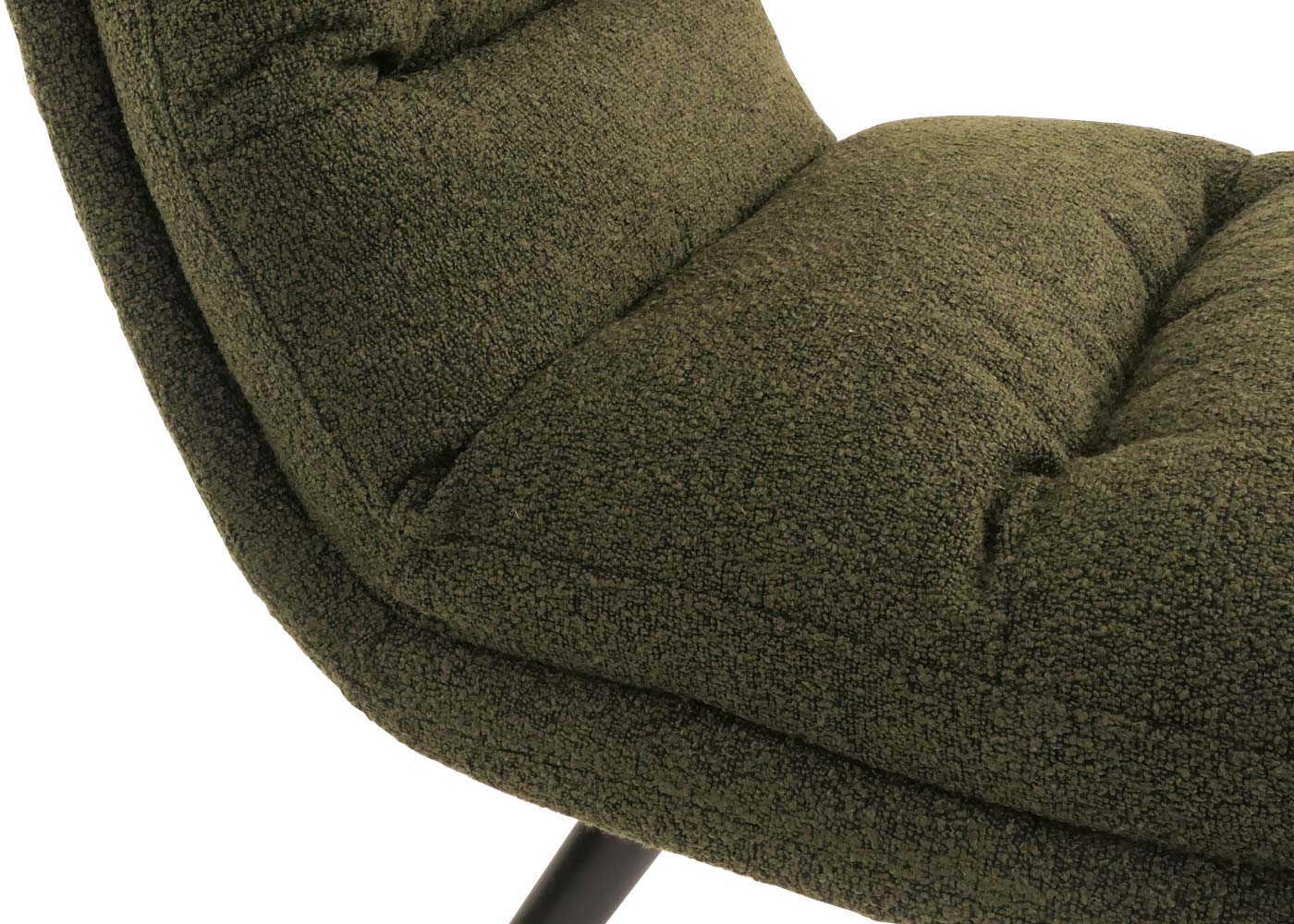 Cosmo Casa - Set van 6 Eetkamerstoelen - Draaibaar Auto-positie - Bouclé Stof - Groen