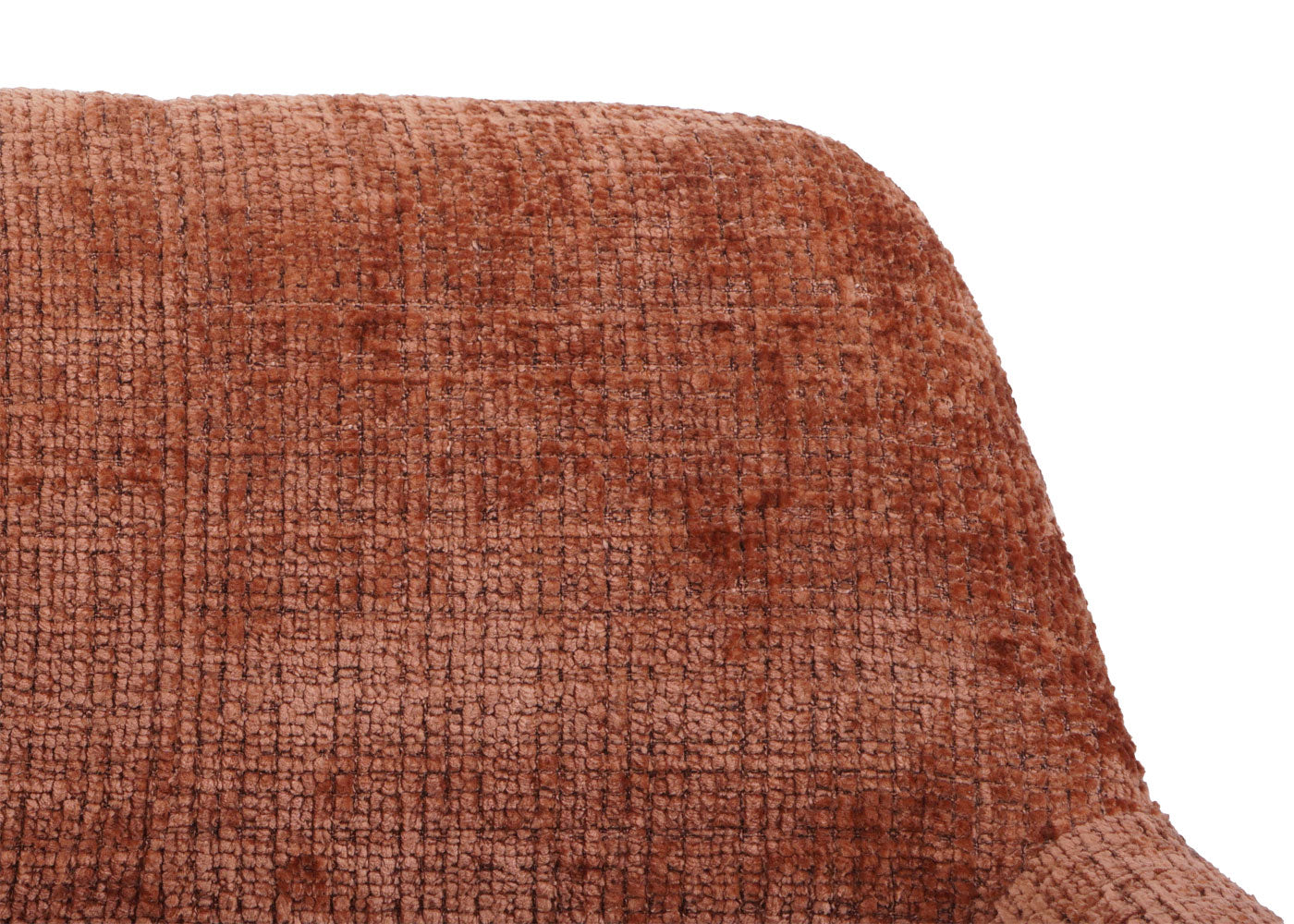 Cosmo Casa - Set van 6 Eetkamerstoelen - Keukenstoelen - Gestoffeerde Stoelen - Hout - Stoftextiel Chenille - 465gm - FSC - Terracotta