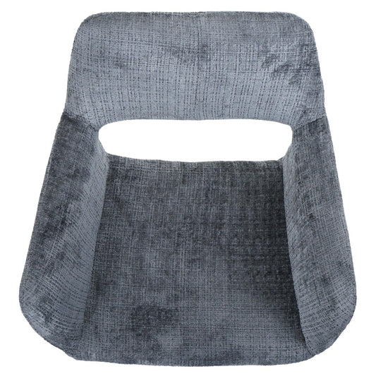 Cosmo Casa - Set van 6 Eetkamerstoelen - Keukenstoelen - Gestoffeerde Stoelen - Hout - Stoftextiel Chenille - 465gm - FSC - Donkergrijs