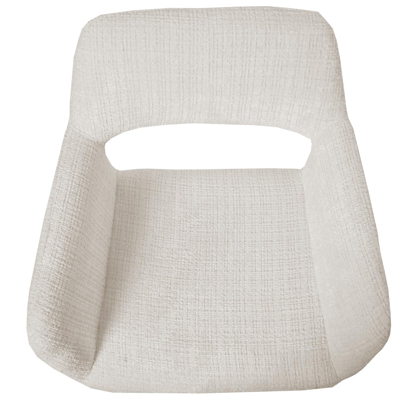 Cosmo Casa - Set van 6 Eetkamerstoelen - Keukenstoel - Gestoffeerde Stoel - Hout - Stoftextiel Chenille - 465gm - FSC - Crème