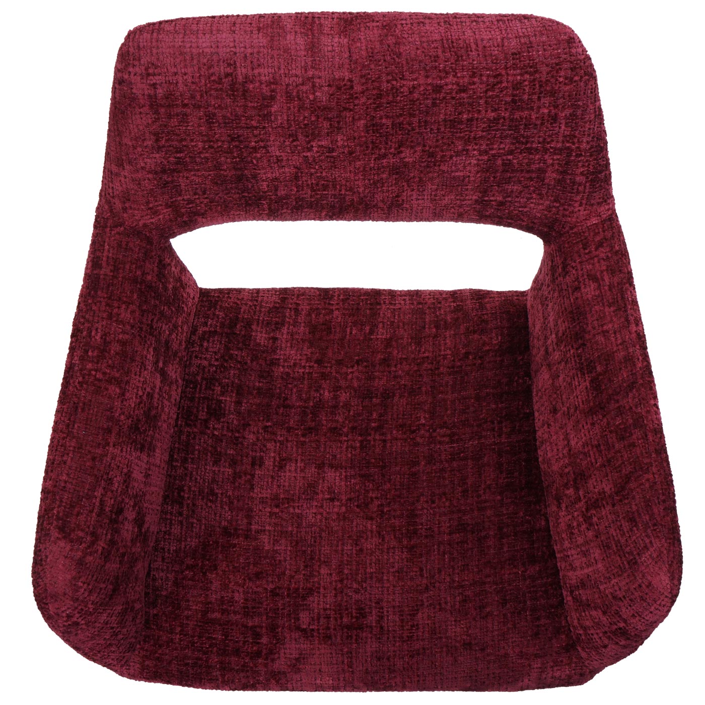 Cosmo Casa - Set van 6 Eetkamerstoelen - Keukenstoelen - Gestoffeerde Stoelen - Hout - Stoftextiel Chenille - 465gm - FSC - Bordeaux