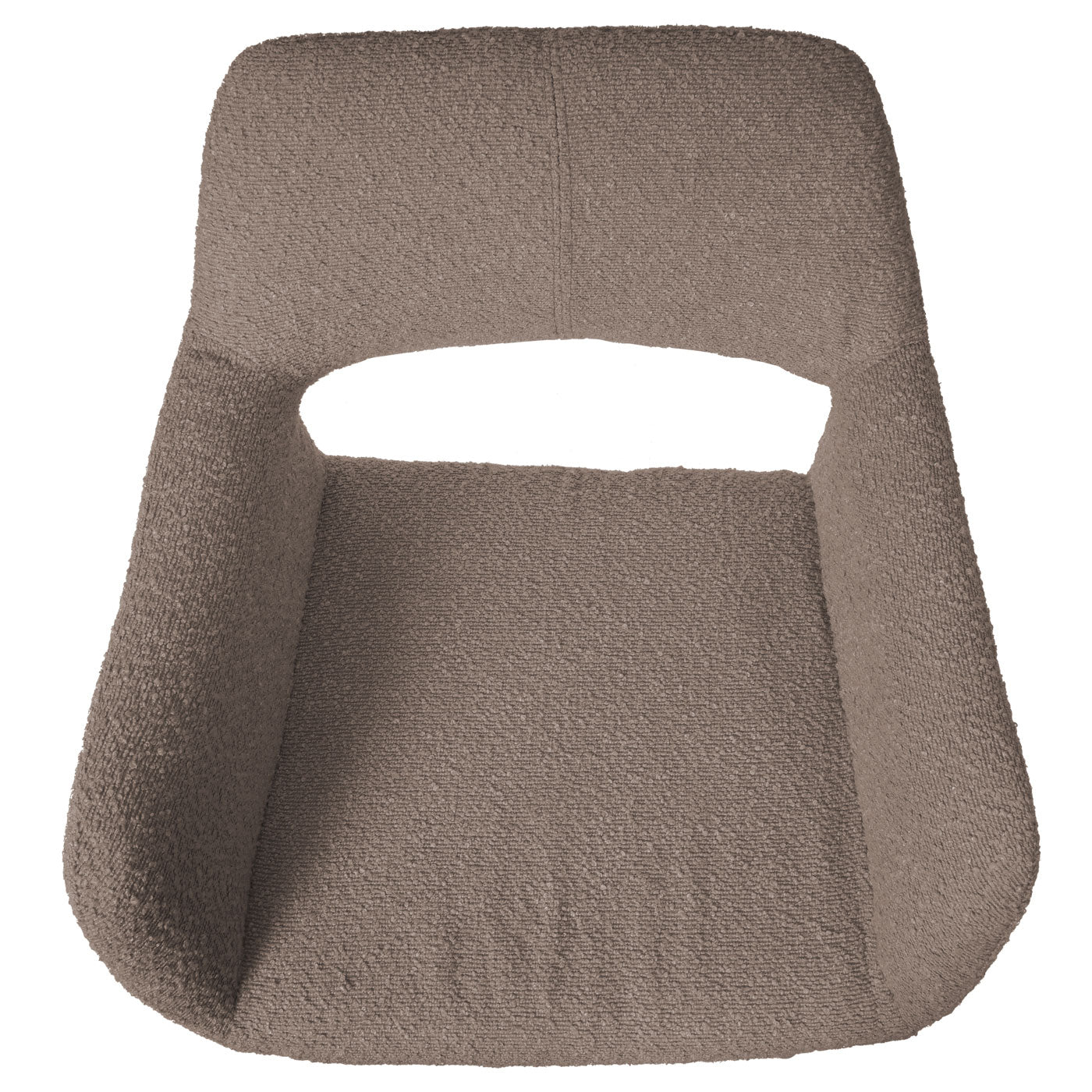 Cosmo Casa - Set van 6 Eetkamerstoelen - Keukenstoel - Gestoffeerde Stoel - Hout - Stoftextiel Bouclé - 450gm - FSC - Taupe