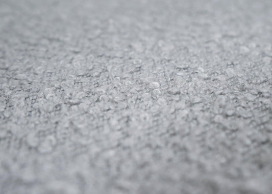 Cosmo Casa - Set van 6 Eetkamerstoelen - Keukenstoel - Gestoffeerde Stoel - Hout - Stoftextiel Bouclé - 450gm - FSC - Grijs