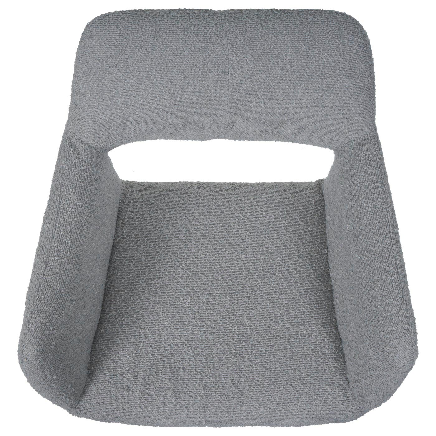 Cosmo Casa - Set van 6 Eetkamerstoelen - Keukenstoel - Gestoffeerde Stoel - Hout - Stoftextiel Bouclé - 450gm - FSC - Grijs