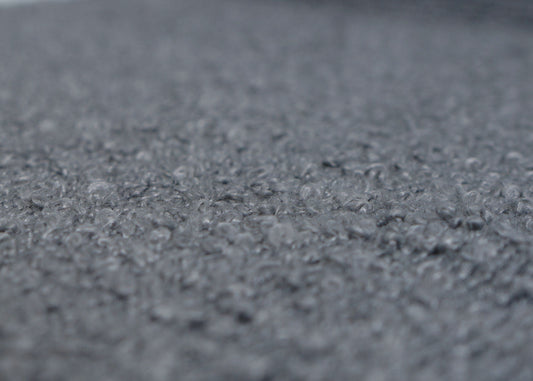 Cosmo Casa - Set van 6 Eetkamerstoelen - Keukenstoel - Gestoffeerde Stoel - Hout - Stoftextiel Bouclé - 450gm - FSC - Donkergrijs