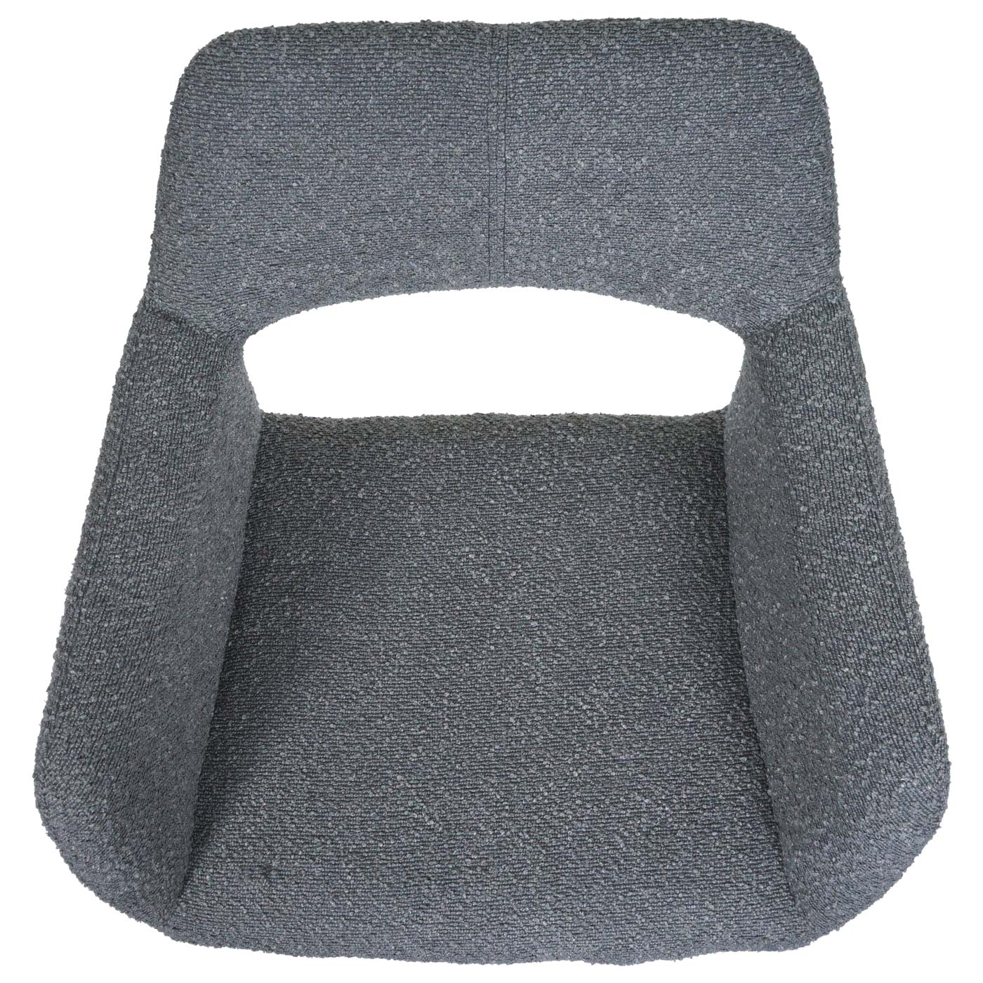 Cosmo Casa - Set van 6 Eetkamerstoelen - Keukenstoel - Gestoffeerde Stoel - Hout - Stoftextiel Bouclé - 450gm - FSC - Donkergrijs