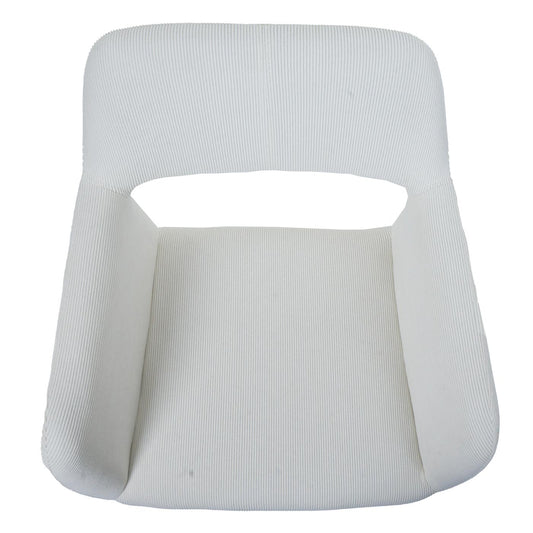 Cosmo Casa - Set van 6 Eetkamerstoelen - Keukenstoel - Gestoffeerde Stoel - Hout - Stoftextielkoord - 400gm - FSC - Crème Wit