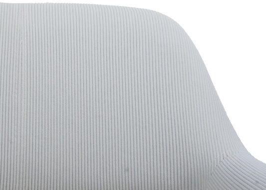 Cosmo Casa - Set van 6 Eetkamerstoelen - Keukenstoel - Gestoffeerde Stoel - Hout - Stoftextielkoord - 400gm - FSC - Crème Wit