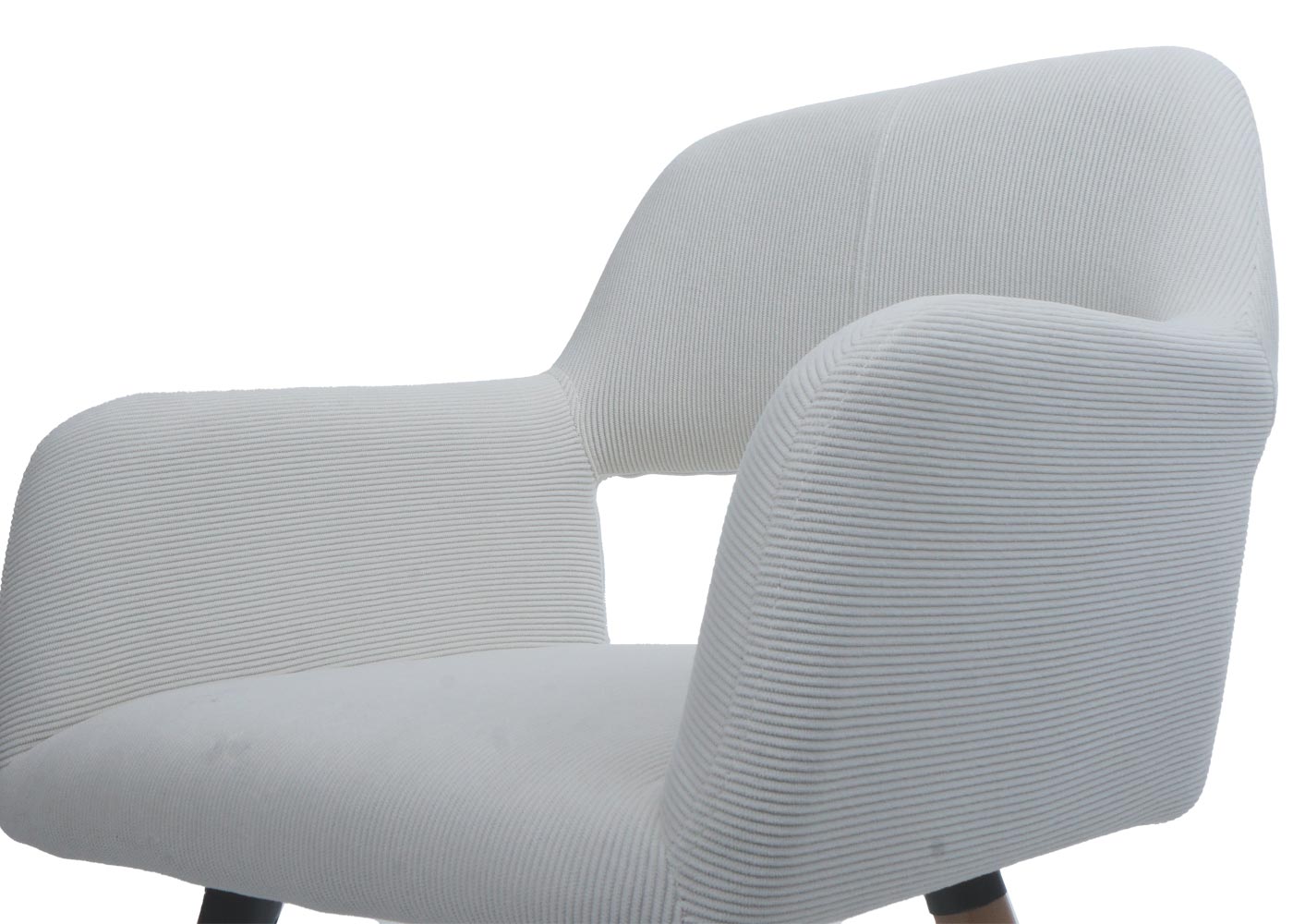 Cosmo Casa - Set van 6 Eetkamerstoelen - Keukenstoel - Gestoffeerde Stoel - Hout - Stoftextielkoord - 400gm - FSC - Crème Wit