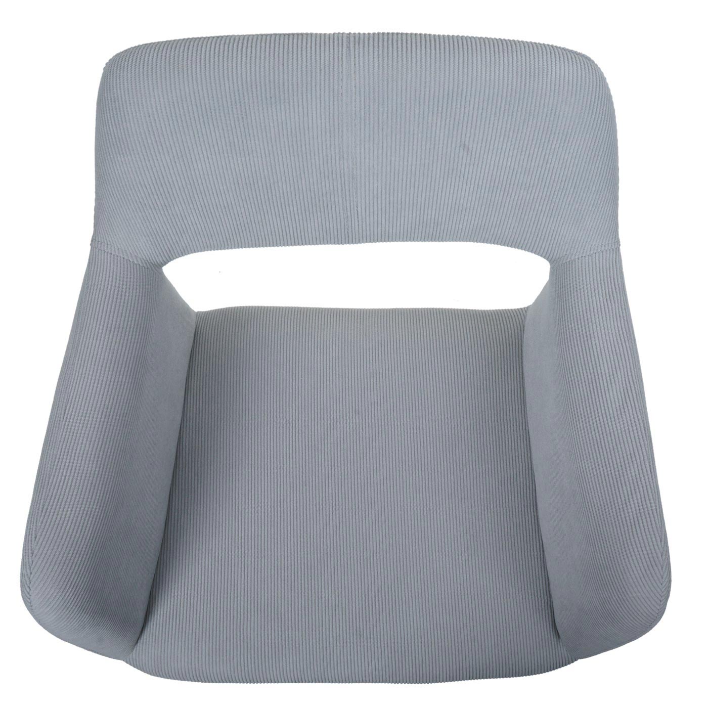 Cosmo Casa - Set van 6 Eetkamerstoelen - Keukenstoel - Gestoffeerde Stoel - Hout - Stoftextielkoord - 400gm - FSC - Lichtgrijs