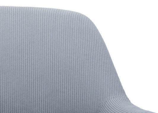 Cosmo Casa - Set van 6 Eetkamerstoelen - Keukenstoel - Gestoffeerde Stoel - Hout - Stoftextielkoord - 400gm - FSC - Lichtgrijs