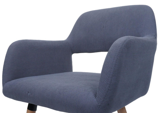 Cosmo Casa - Set van 6 Eetkamerstoelen - Keukenstoel - Gestoffeerde Stoel - Hout - Stoftextielkoord - 400gm - FSC - Donkergrijs