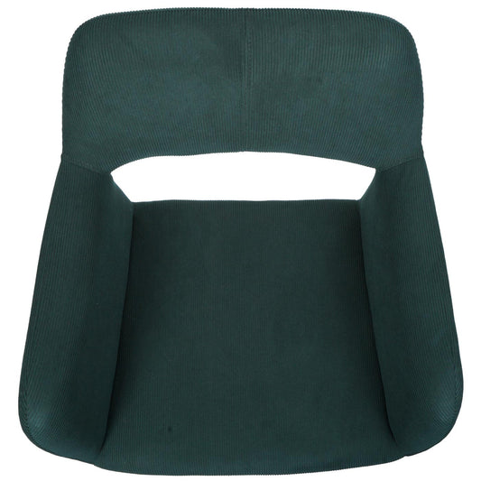 Cosmo Casa - Set van 6 Eetkamerstoelen - Keukenstoel - Gestoffeerde Stoel - Hout - Stoftextielkoord - 400gm - FSC - Groen