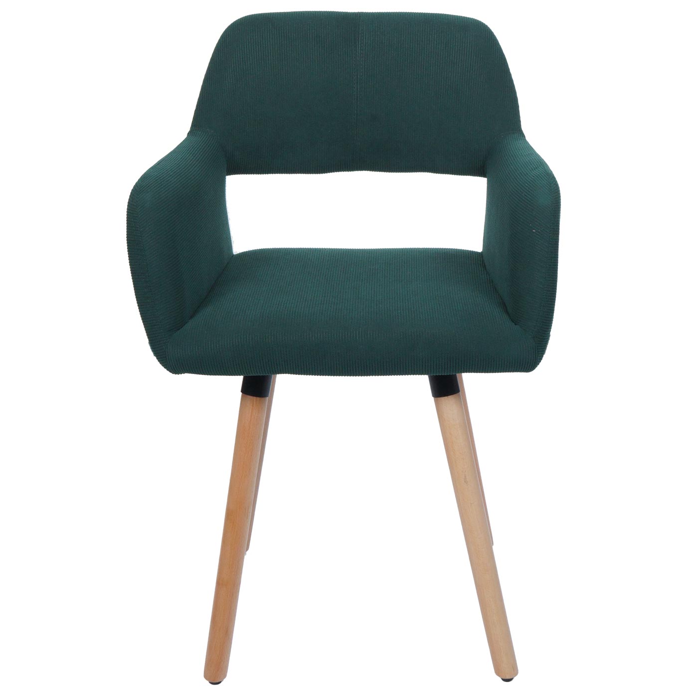 Cosmo Casa - Set van 6 Eetkamerstoelen - Keukenstoel - Gestoffeerde Stoel - Hout - Stoftextielkoord - 400gm - FSC - Groen